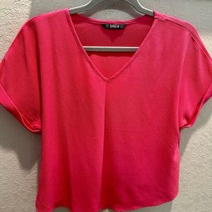 Hot Pink Casual Work Top